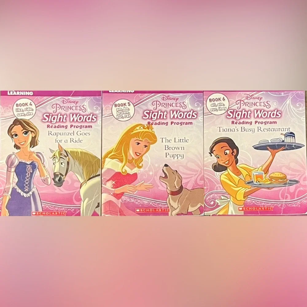 Disney Princess Sight Words Reading Program Books 1-10 + FREE Stickers!